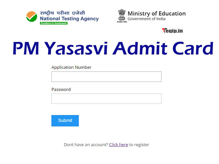 PM YASASVI Admit Card