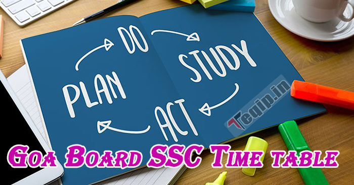 Goa Board SSC Time table