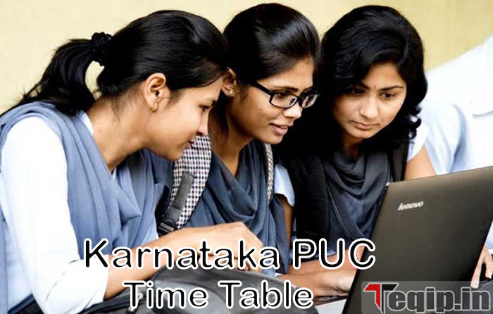 Karnataka PUC Time Table 