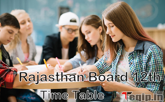 Rajasthan Board 12th Time Table