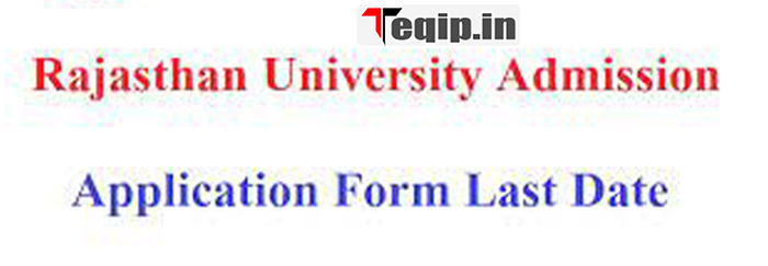 Rajasthan University Admission form 