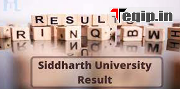 siddharth university result