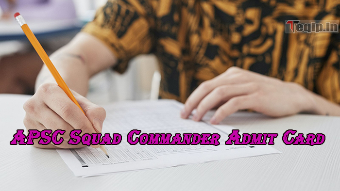 APSC Squad Commander Admit Card
