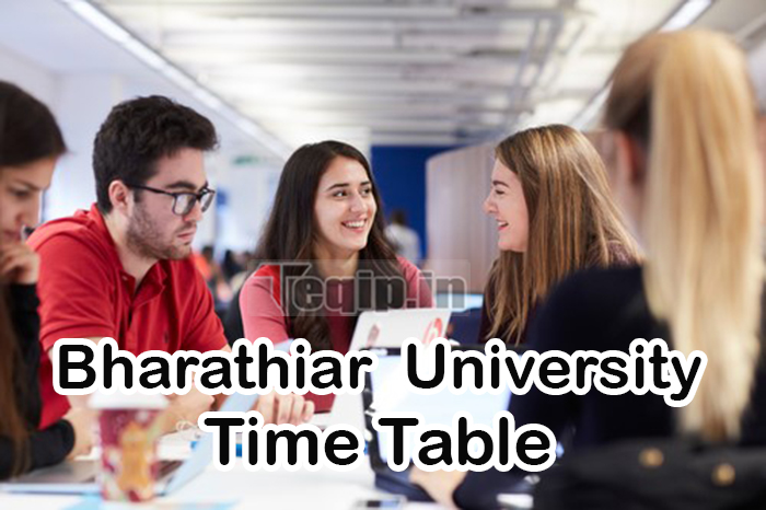 Bharathiar University Time Table 2024