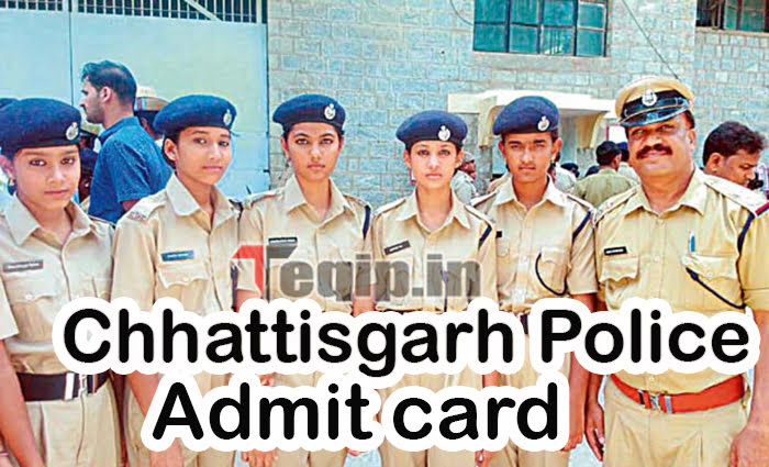 Chhattisgarh Police Admit card
