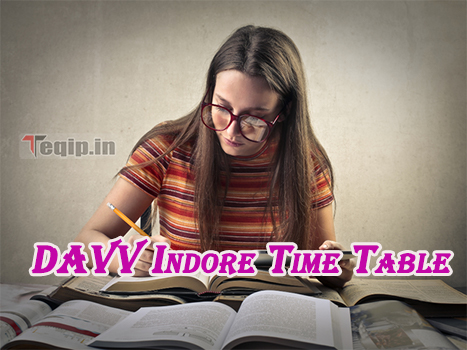 DAVV Indore Time Table