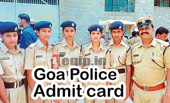 Goa Police Admit card 