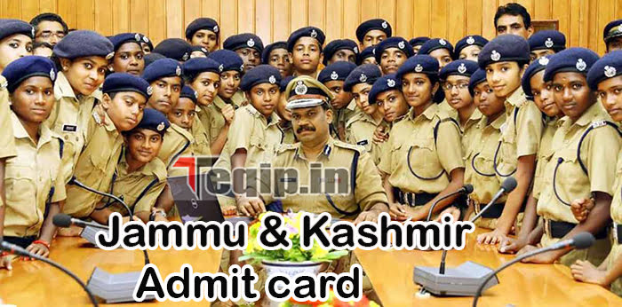Jammu & Kashmir Police Admit card