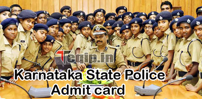 KSP Police Admit Card