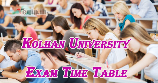 Kolhan University Exam Time Table