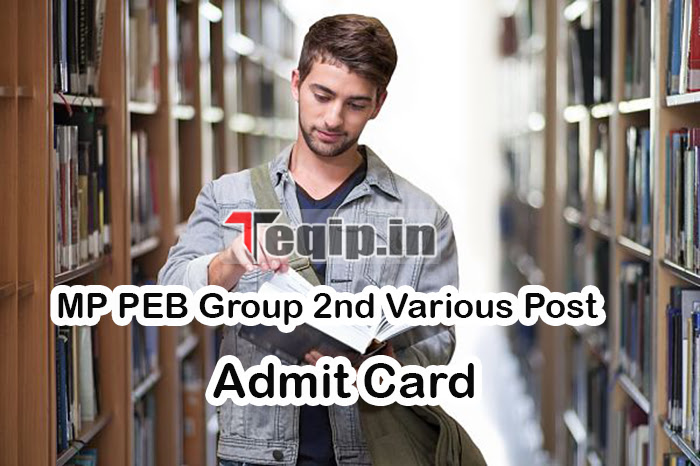 MP PEB Group 2nd Various Post Admit Card 