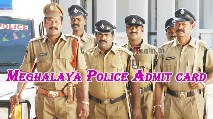 Meghalaya Police Admit card