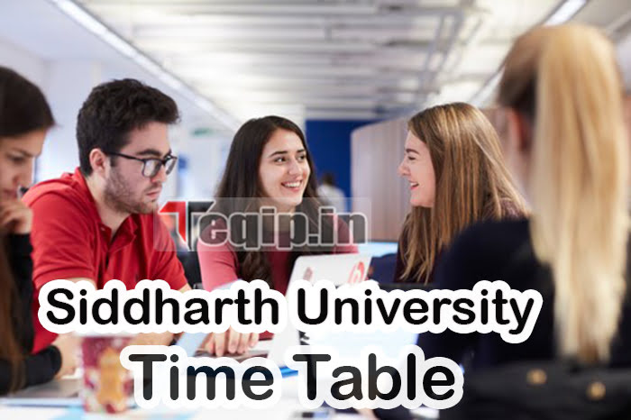 Siddharth University Time Table