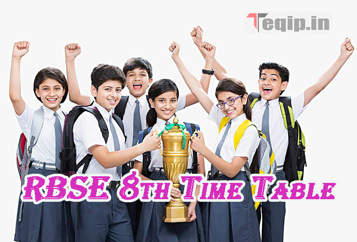 RBSE 8th Time Table