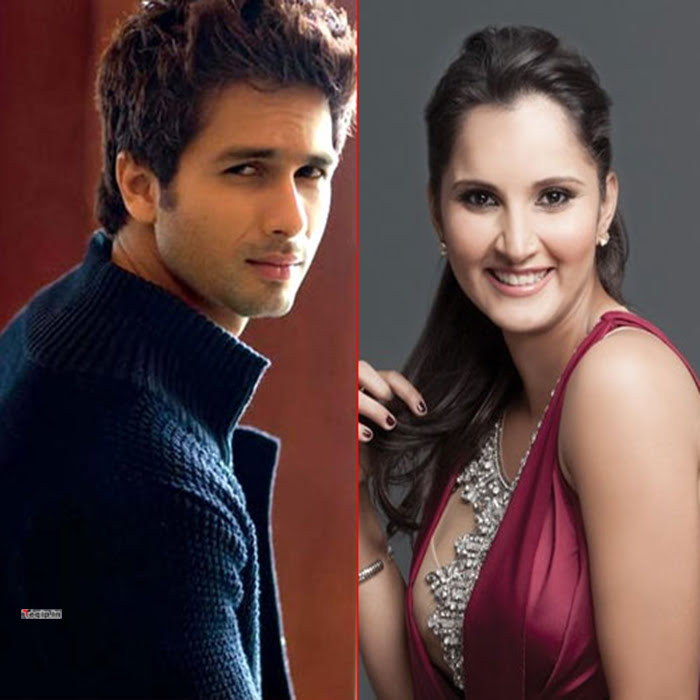 Shahid Kapoor and Sania Mirza