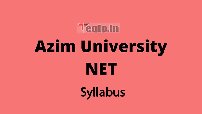 Azim Premji University NET Syllabus