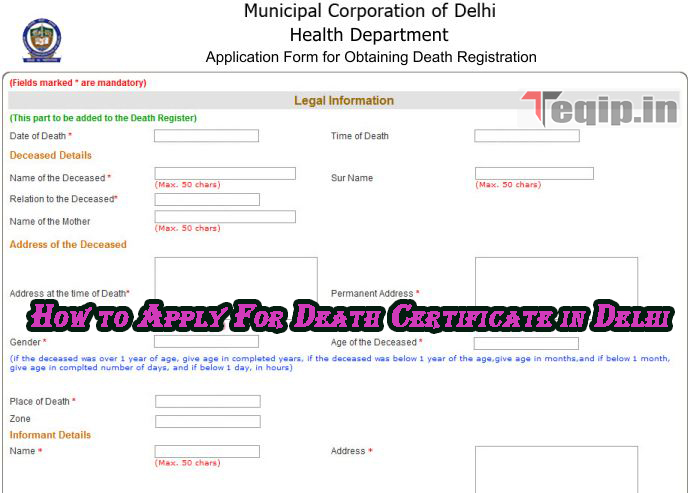 How to Apply For Death Certificate in Delhi