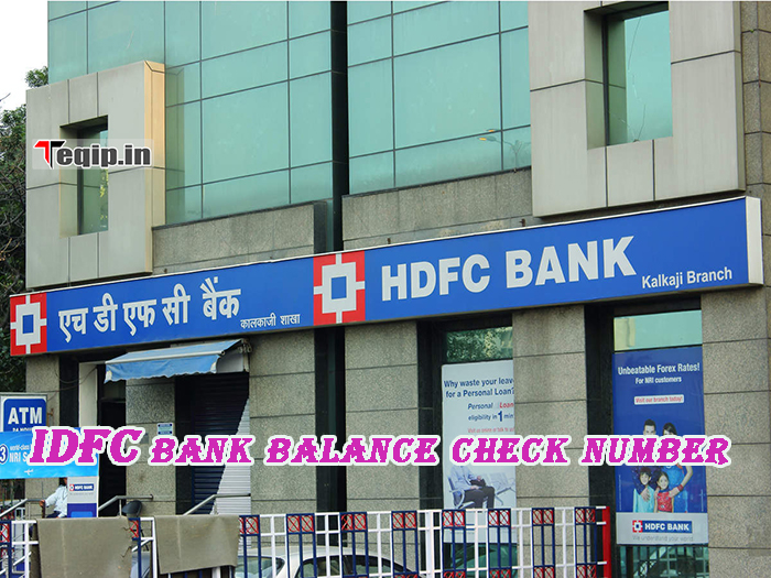 IDFC bank balance check number