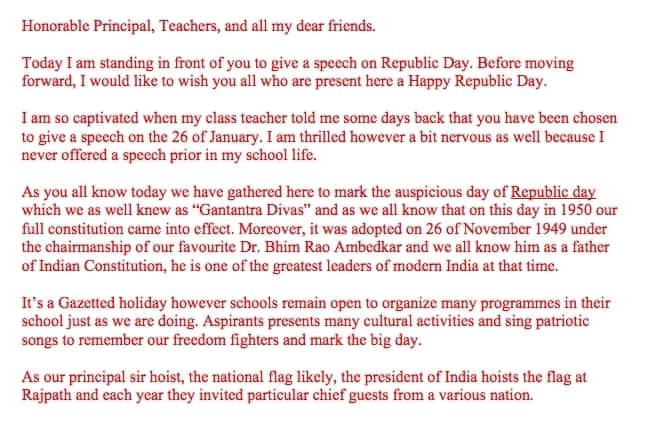 Republic Day Speech for Kids 