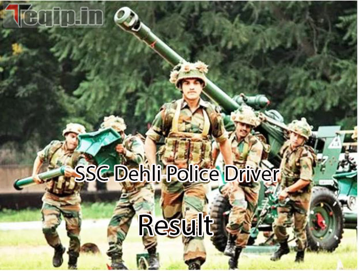 SSC Dehli Police Driver Result 