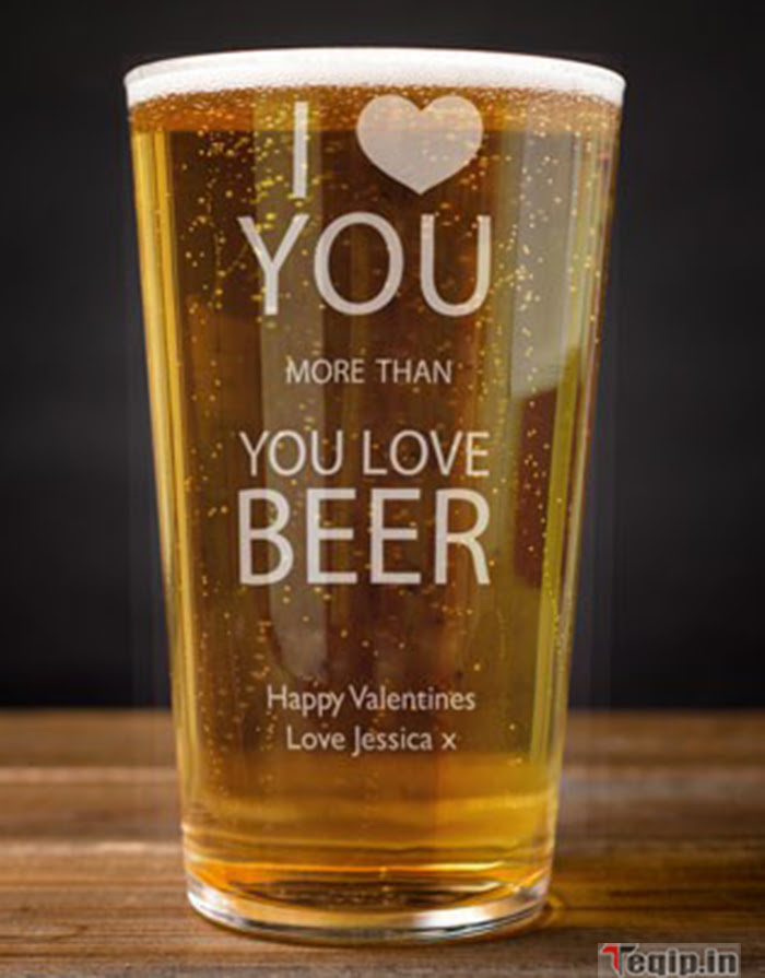 Yaya Cafe Valentine Gifts Engraved Beer Mug