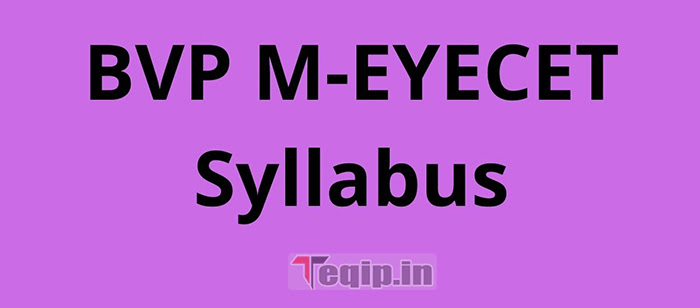 BVP EYECET Syllabus