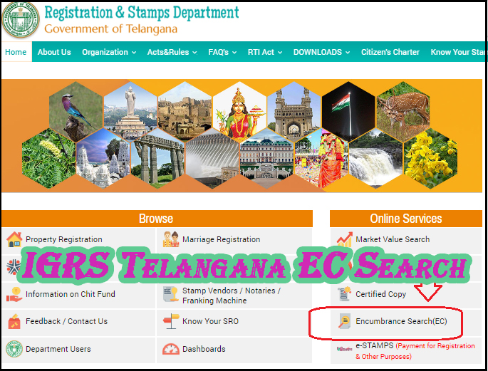 IGRS Telangana EC Search, Market Value, Stamp Duty, TS Certified Copy