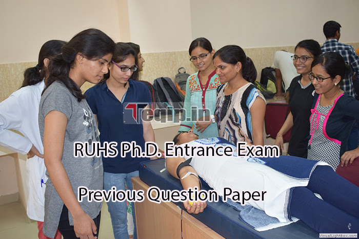 RUHS Ph.D. Entrance Exam Previous Question Paper 
