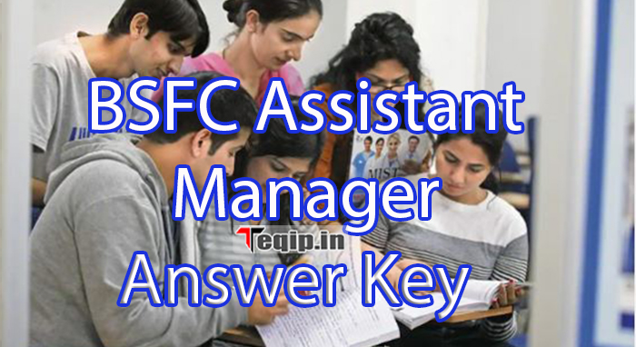 BFSC Assistant Manager Answer Key