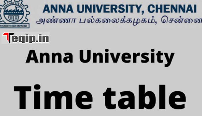  Anna University Time Table 2023