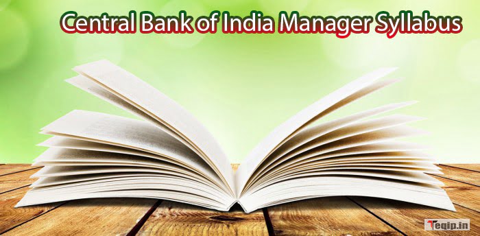 Central Bank of India Manager Syllabus