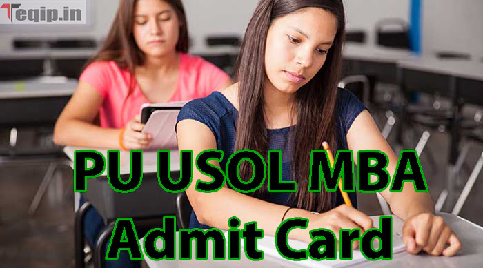 PU USOL MBA Admit Card
