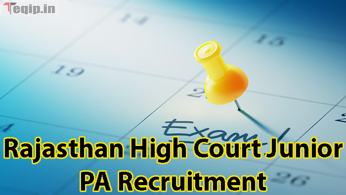 Rajasthan High Court Junior PA Recruitment
