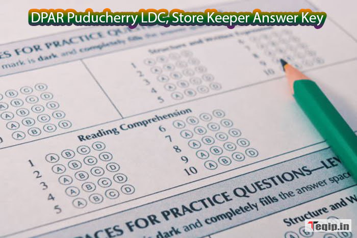 DPAR Puducherry LDC, Store Keeper Answer Key