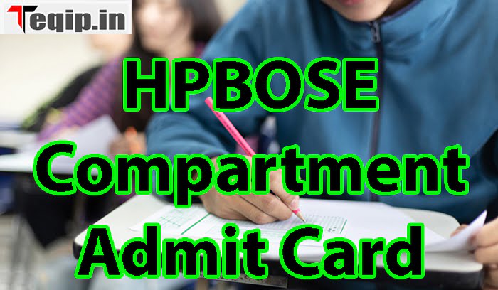 HPBOSE Compartment Admit Card