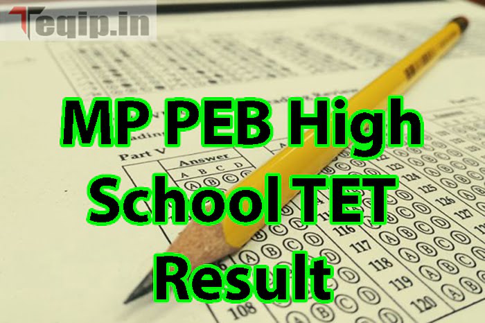 MP PEB High School TET Result