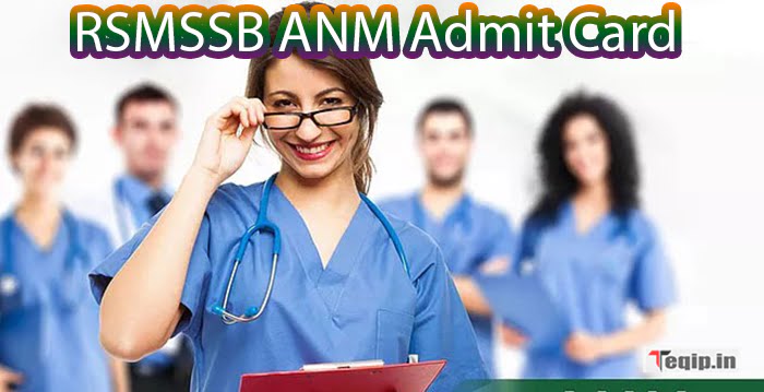 RSMSSB ANM Admit Card