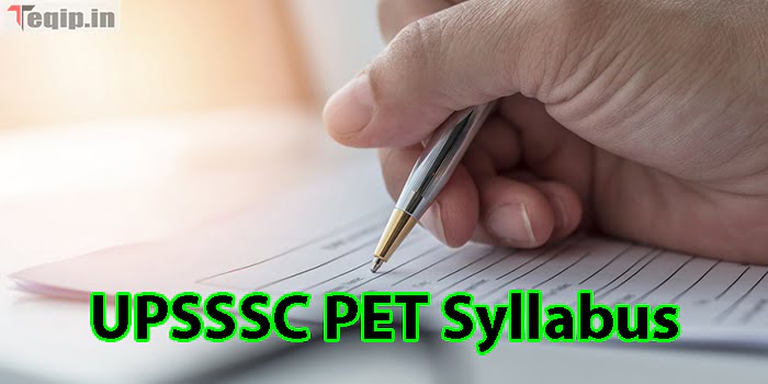 UPSSSC PET Syllabus