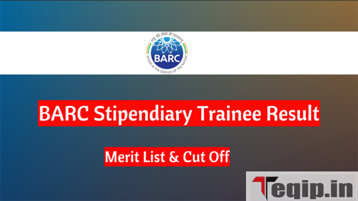 BARC Stipendiary Trainee Result