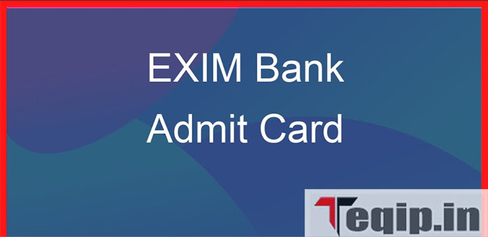 Exim Bank Admit Card
