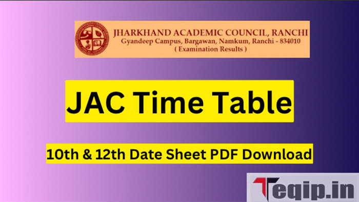 JAC Time Table