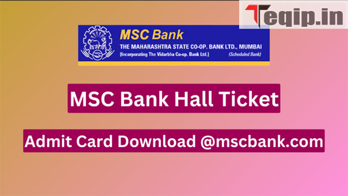 MSC Bank Hall Ticket