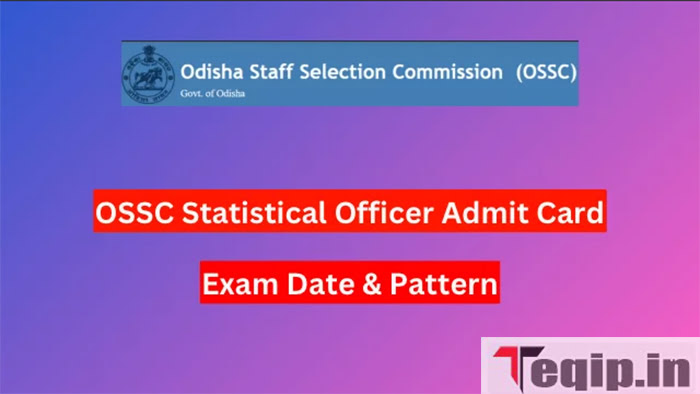 OSSC Statistical Officer Admit Card