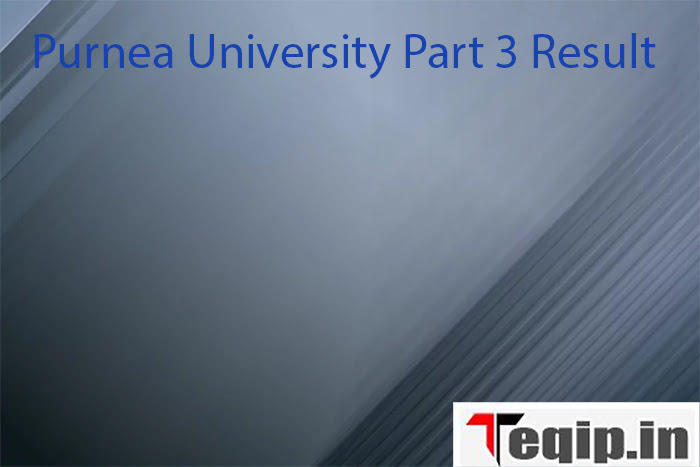Purnea University Part 3 Result