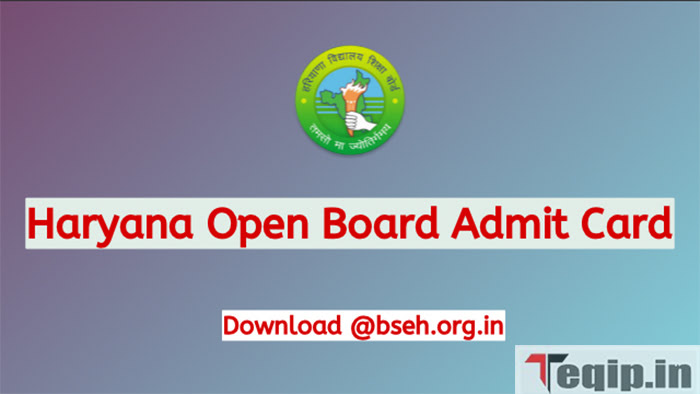 Haryana Open Board Admit Card