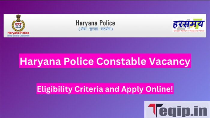 Haryana Police Constable Vacancy