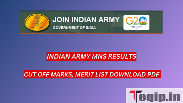 Indian Army MNS Results