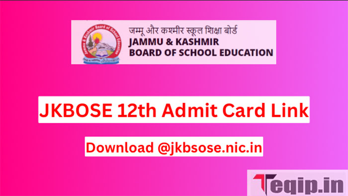JKBOSE 12th Admit Card
