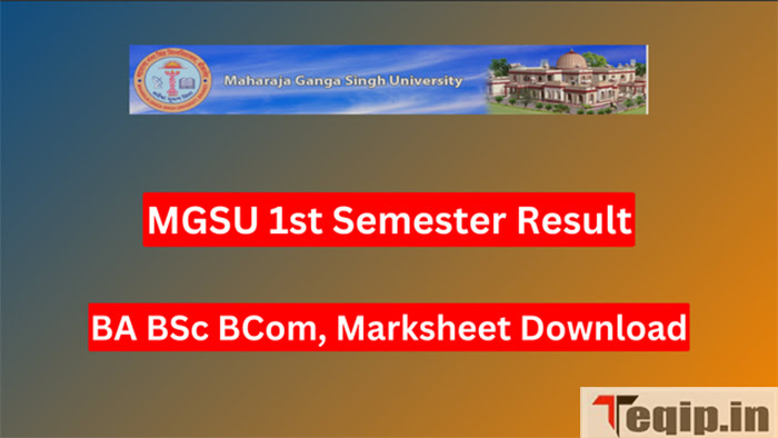 MGSU 1st Semester Result