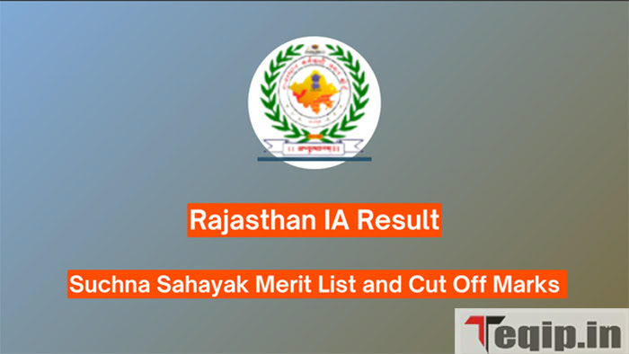 Rajasthan IA Result